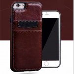 Wholesale iPhone 8 Plus / 7 Plus Leather Style Credit Card Case (Brown)